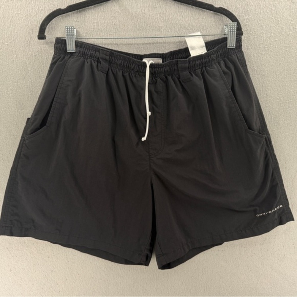 Columbia Clearwater Shores Water‎ Trunks Mens L Black Shorts Lined PFG UPF 50